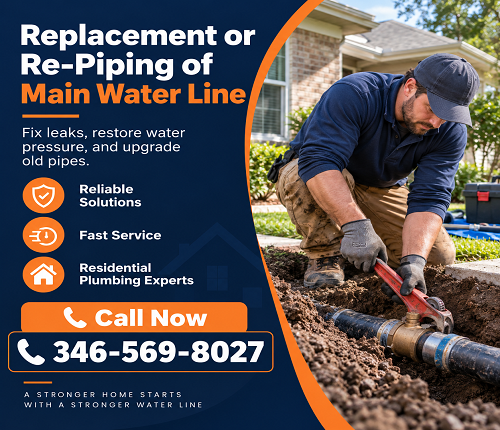 Main Water Line Replacement and Re-piping